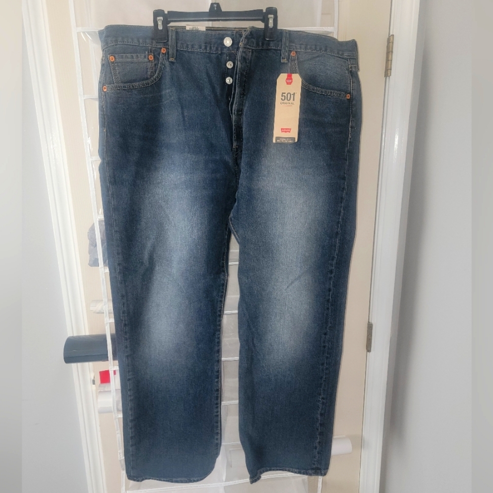 Levi's Men's 501 Original Fit Stretch Straight Leg Jeans - 00501-3210 Size 42x30
